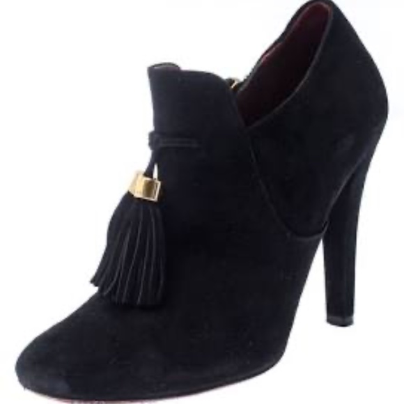 Gucci Black Suede Tassel Bootie - Picture 1 of 7